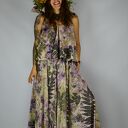 Barwiona roślinami, ręcznie robiona Dzika Spódnica Malinowy Zagajnik