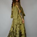 Barwiona roślinami, ręcznie robiona Dzika Spódnica Jesienna Łąka