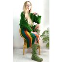 kolorowa spódnica z frędzlami