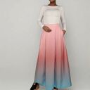 Spódnica maxi z ozdobnymi kontrafałdami