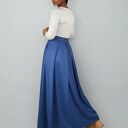 Spódnica maxi z ozdobnymi kontrafałdami