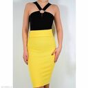 żółta spódnica dzianinowa