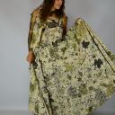 Barwiona roślinami, ręcznie robiona Dzika Spódnica Leśny Zagajnik