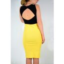 żółta spódnica dzianinowa