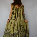 Barwiona roślinami, ręcznie robiona Dzika Spódnica Jesienna Łąka