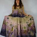 Barwiona roślinami Dzika Spódnica Łąka o Zachodzie II