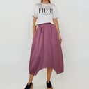 Asymetryczna spódnica bombka z kieszeniami