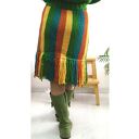 kolorowa spódnica z frędzlami