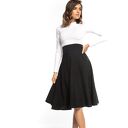 Spódnica midi z wysokim stanem T348