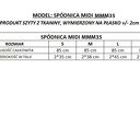 Spódnica midi z tkaniny bawełnianej, mmm35, wzór łowicki na białym tle
