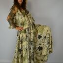 Barwiona roślinami, ręcznie robiona Dzika Spódnica Leśny Zagajnik