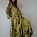 Barwiona roślinami, ręcznie robiona Dzika Spódnica Jesienna Łąka