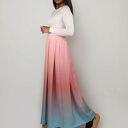 Spódnica maxi z ozdobnymi kontrafałdami