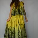 Barwiona roślinami, ręcznie robiona Dzika Spódnica Słoneczna Łąka