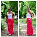 Spódnica maxi malina/grafit - oversize - oliolo sale