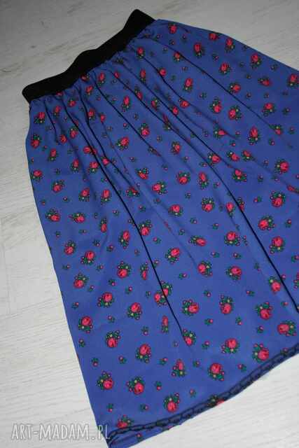 Spódnica ludowa kolor niebieski 10-12 lat