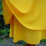 żółta spódnica dwuwarstwowa - falbana