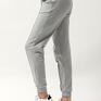 dresowe "emi" - szare sodnie damskie bawełniany dres spodnie