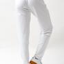 dresowe spodenki spodnie damskie "megan" białe bawełniany dres