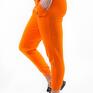 Trzy ForU dresowe orange z nadrukiem 3 for u spodnie bluza