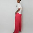 Eleganckie spodnie z dzianiny dresowej z szerokimi nogawkami