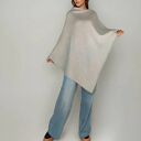 Ponczo damskie, elegancki otulacz, klasyczne damskie ponczo