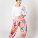 Balonowe spodnie - cranberry