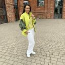 szerokie spodnie letnie wiązane w pasie Luna kolor złamana biel