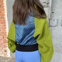 szerokie spodnie letnie wiązane w pasie Luna kolor niebieski