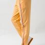 spodnie damskie "megan" brzoskwiniowe - dresowe bawełnian dres