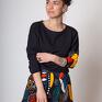 kolorowe spodnie bawełniane damskie dresowe - afrka kobiece szerokie