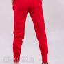 Trzy ForU t spodnie dresowe damskie ze ściagaczem czerwone t shirty kurtki