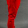 dresowe spodnie baggy lil'yo czerwone obniżonykrok