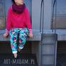 spodnie: damskie Papugi - baggy pants - joggery - handmade na joge
