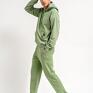 "ryan" szałwia - dresowe męskie zielone spodnie