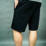 Lil Yo odziez trendy męskie spodenki dresowe city shorts czarne streetwear sportowe casual