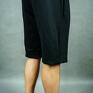 sportowe spodenki dresowe męskie city shorts czarne streetwear casual
