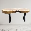 Stolik kawowy z litego drewna 106x60x50 cm - loftowy unikat