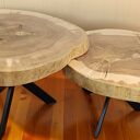 Zestaw 2 stolików kawowych z litego drewna! Bezpieczna wysyłka, pobranie