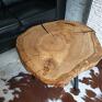 Sciete i pociete, plaster drewna - dąb żywica - loft stolik kawowy