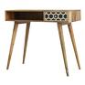biurko drewno konsola z inkrustowaną szufladą skandynawski styl stoły lite