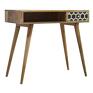 Teresa mebluje minimalistyczny stoły monochromatyczny biurko drewno konsola z inkrustowaną szufladą loft