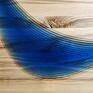 stoły niebieskie w blacie z litego drewna wyfrezowaliśmy rzekę oraz oczko wodne stół kawowy