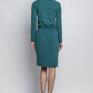 asymetryczna sukienka, suk109 casual zielona