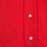 bien fashion czerwona ołówkowa sukienka z kołnierzyk casual