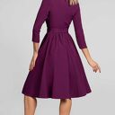 Sukienka MARIE 3/4 Midi Burgund