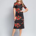 elegancka sukienka z kwiecistym wzorem