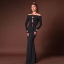 Czarna suknia maxi