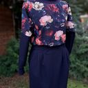Sukienka Adela w kwiaty z dresówki - oversize S/M z kieszeniami
