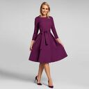 Sukienka MARIE 3/4 Midi Burgund